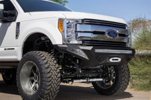 Ford F-350 Bumper - Front - Addictive Desert Designs - Stealth Fighter with Winch Mounts - Hammer Black - `17-`18 Ford F-350 Bumper - Front - Addictive Desert Designs - Stealth Fighter with Winch Mounts - Hammer Black - `17-`18